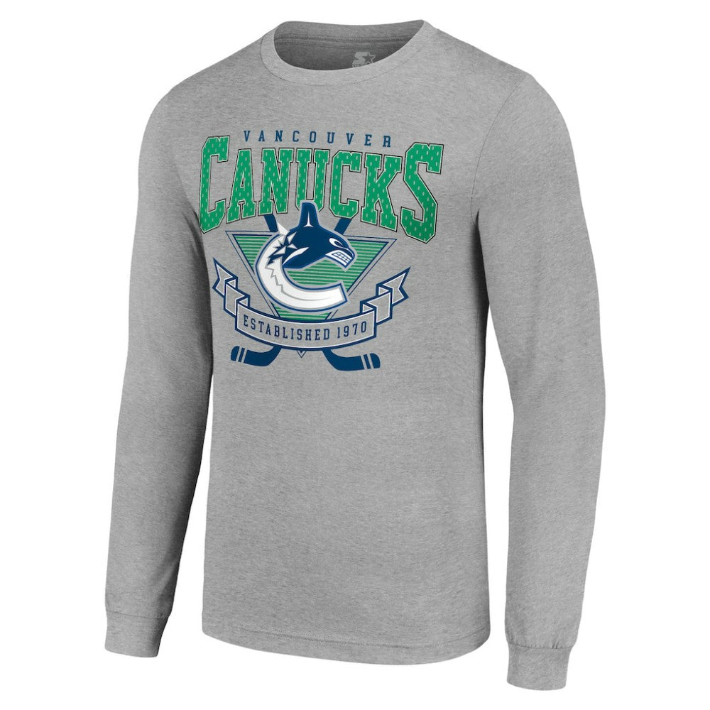Vancouver Canucks Starter '80s Inspired Team Logo Long Sleeve T-Shirt