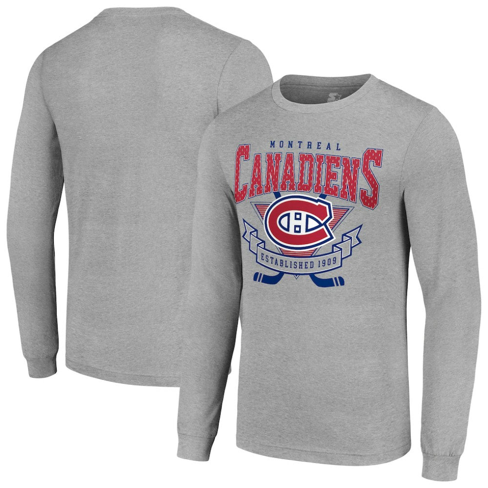 Montreal Canadiens Starter '80s Inspired Team Logo Long Sleeve T-Shirt