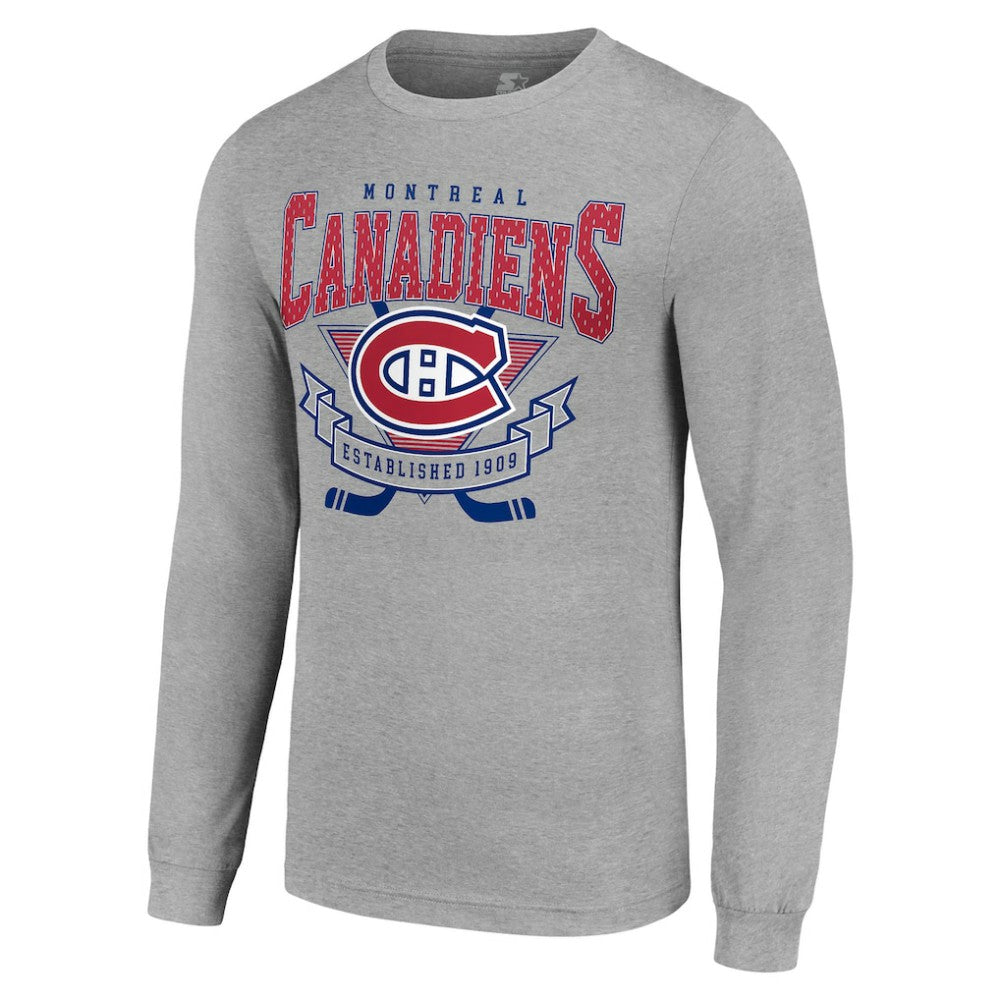 Montreal Canadiens Starter '80s Inspired Team Logo Long Sleeve T-Shirt