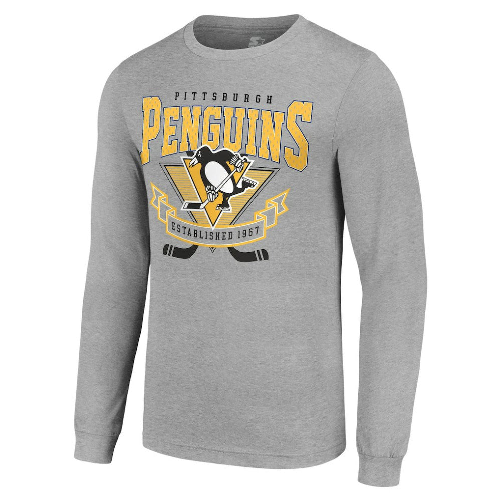 Pittsburgh Penguins Starter '80s Inspired Team Logo Long Sleeve T-Shirt