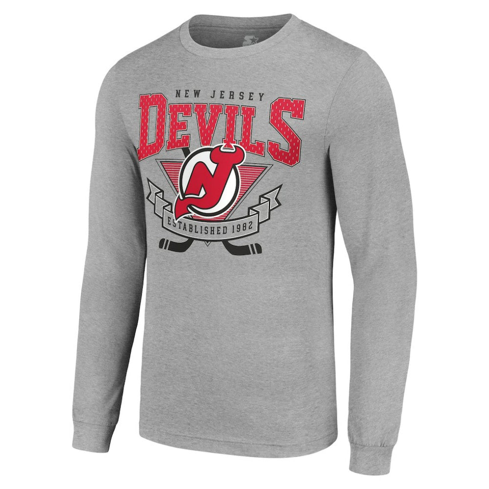 New Jersey Devils Starter '80s Inspired Team Logo Long Sleeve T-Shirt