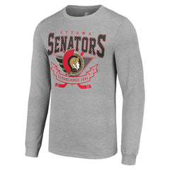 Ottawa Senators Starter '80s Inspired Team Logo Long Sleeve T-Shirt