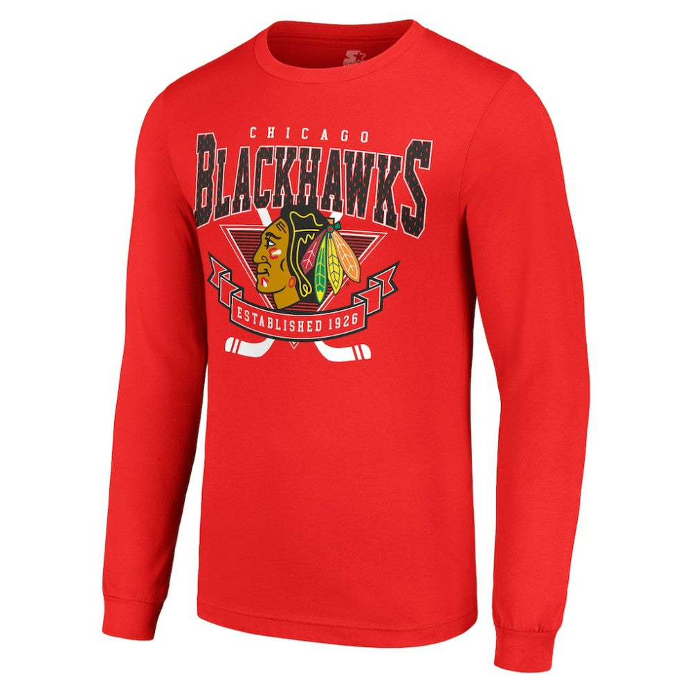 Chicago Blackhawks Starter Team Logo Graphic Long Sleeve T-Shirt