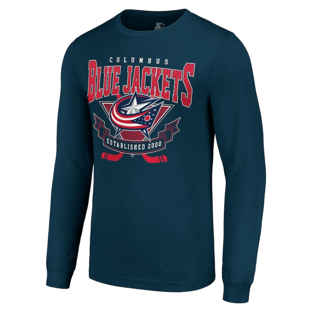 Columbus Blue Jackets Starter Team Logo Graphic Long Sleeve T-Shirt