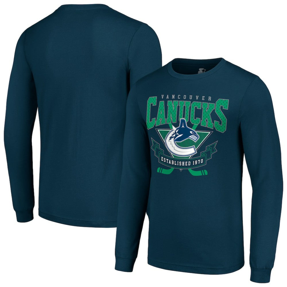 Vancouver Canucks Starter Team Logo Graphic Long Sleeve T-Shirt