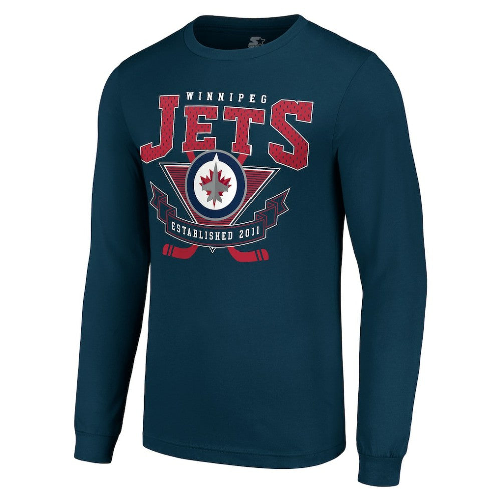 Winnipeg Jets Starter Team Logo Graphic Long Sleeve T-Shirt