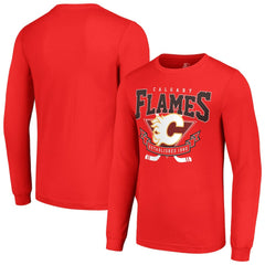 Calgary Flames Starter Team Logo Graphic Long Sleeve T-Shirt
