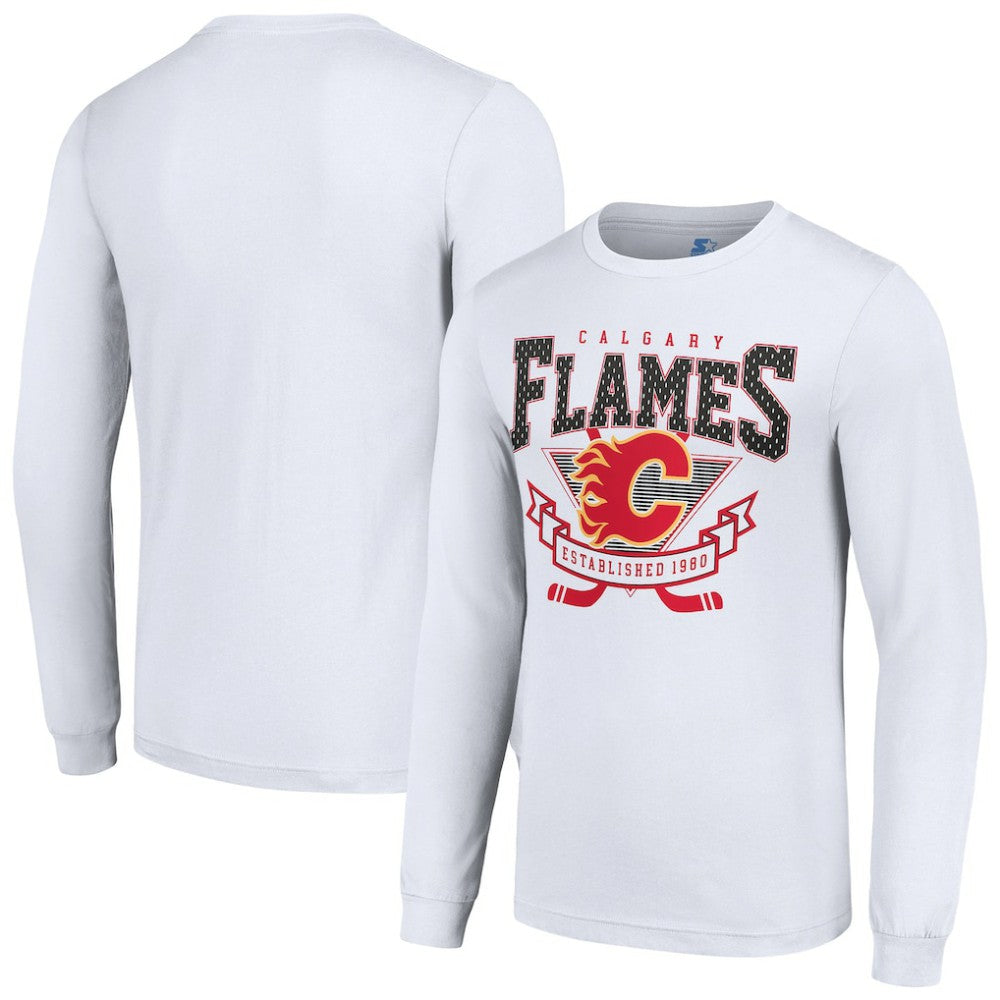 Calgary Flames Starter Team Logo Graphic Long Sleeve T-Shirt