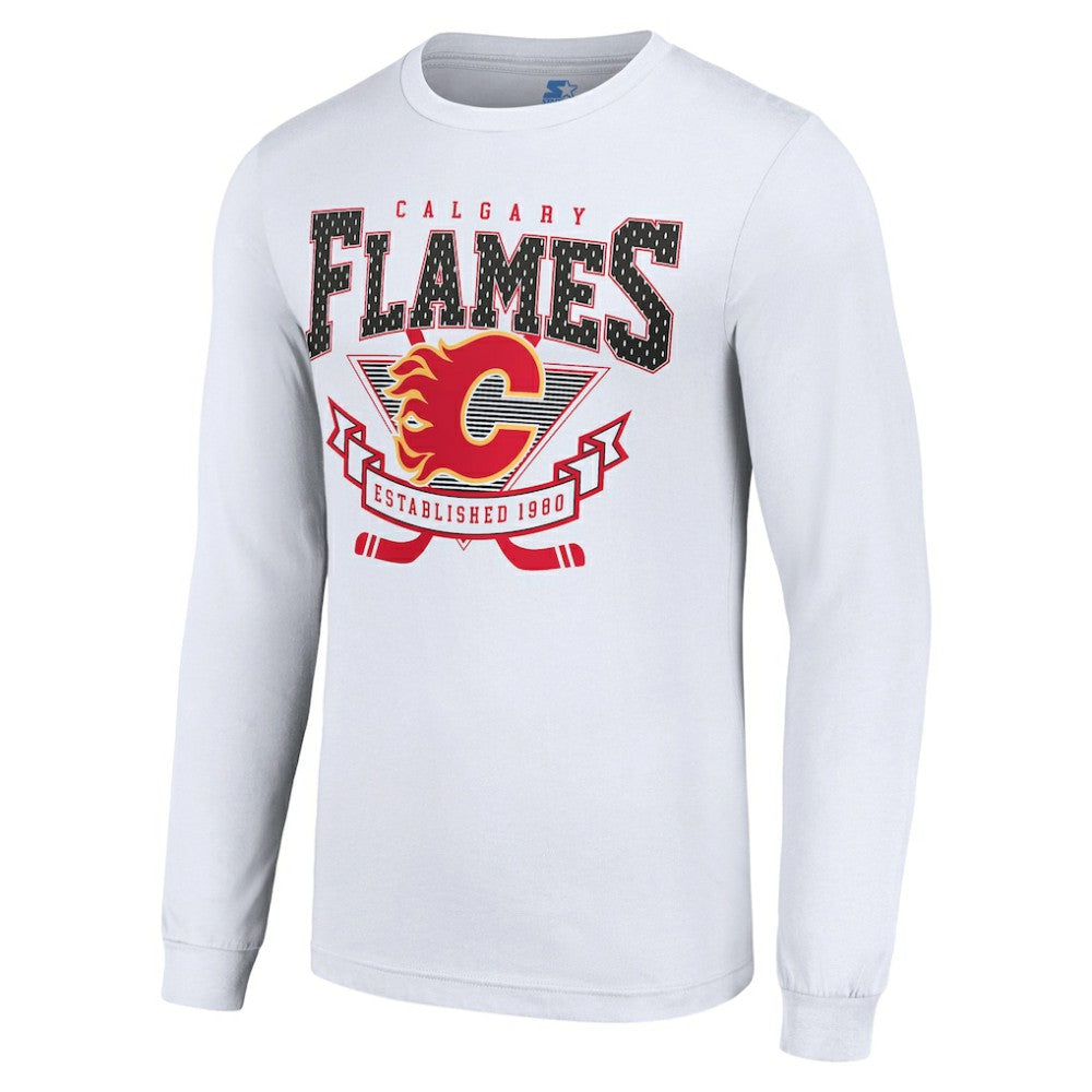 Calgary Flames Starter Team Logo Graphic Long Sleeve T-Shirt