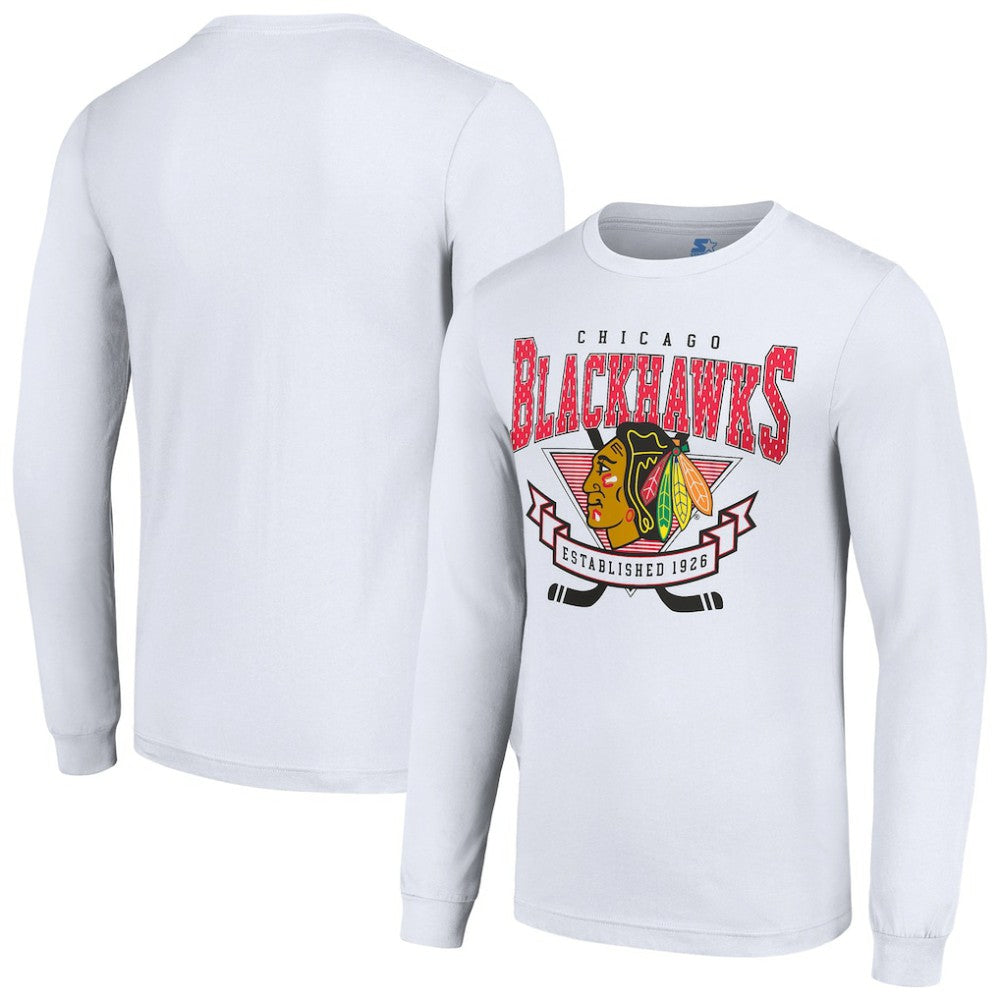 Chicago Blackhawks Starter Team Logo Graphic Long Sleeve T-Shirt