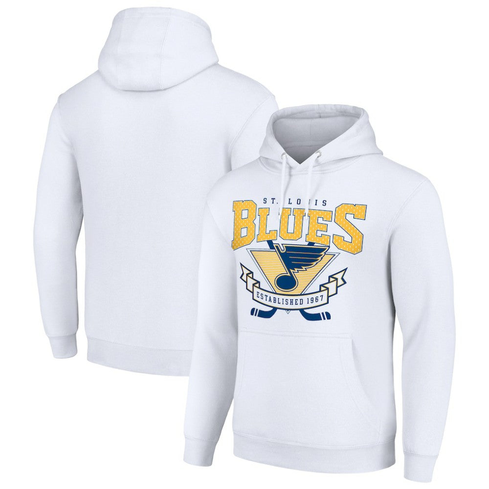 St. Louis Blues Starter Team Logo Graphic Fleece Tri-Blend Pullover Hoodie