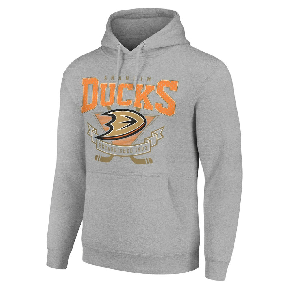 Anaheim Ducks Starter Team Logo Graphic Fleece Tri-Blend Pullover Hoodie
