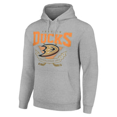 Anaheim Ducks Starter Team Logo Graphic Fleece Tri-Blend Pullover Hoodie