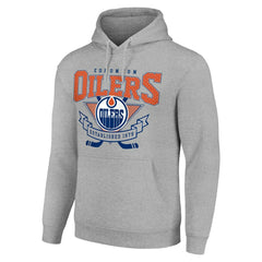 Edmonton Oilers Starter Team Logo Graphic Fleece Tri-Blend Pullover Hoodie
