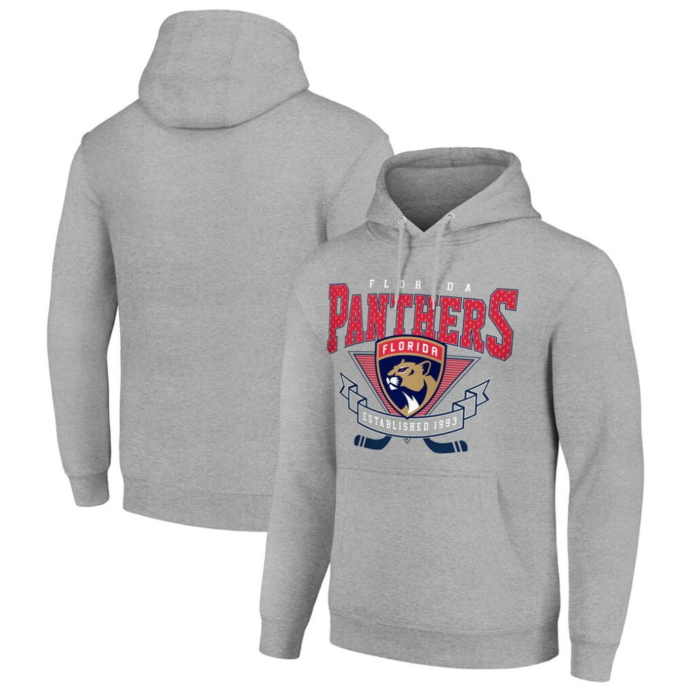 Florida Panthers Starter Team Logo Graphic Fleece Tri-Blend Pullover Hoodie