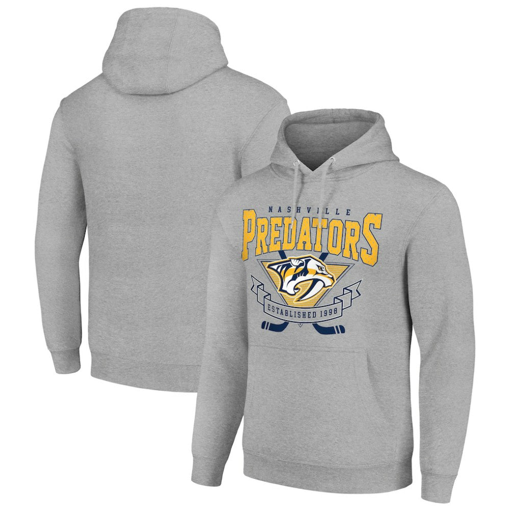 Nashville Predators Starter Team Logo Graphic Fleece Tri-Blend Pullover Hoodie