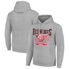 Detroit Red Wings Starter Team Logo Graphic Fleece Tri-Blend Pullover Hoodie