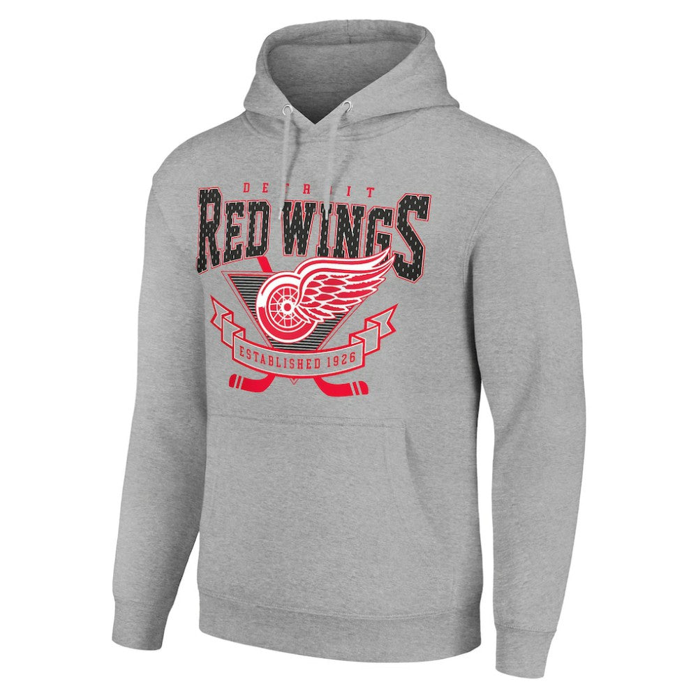 Detroit Red Wings Starter Team Logo Graphic Fleece Tri-Blend Pullover Hoodie