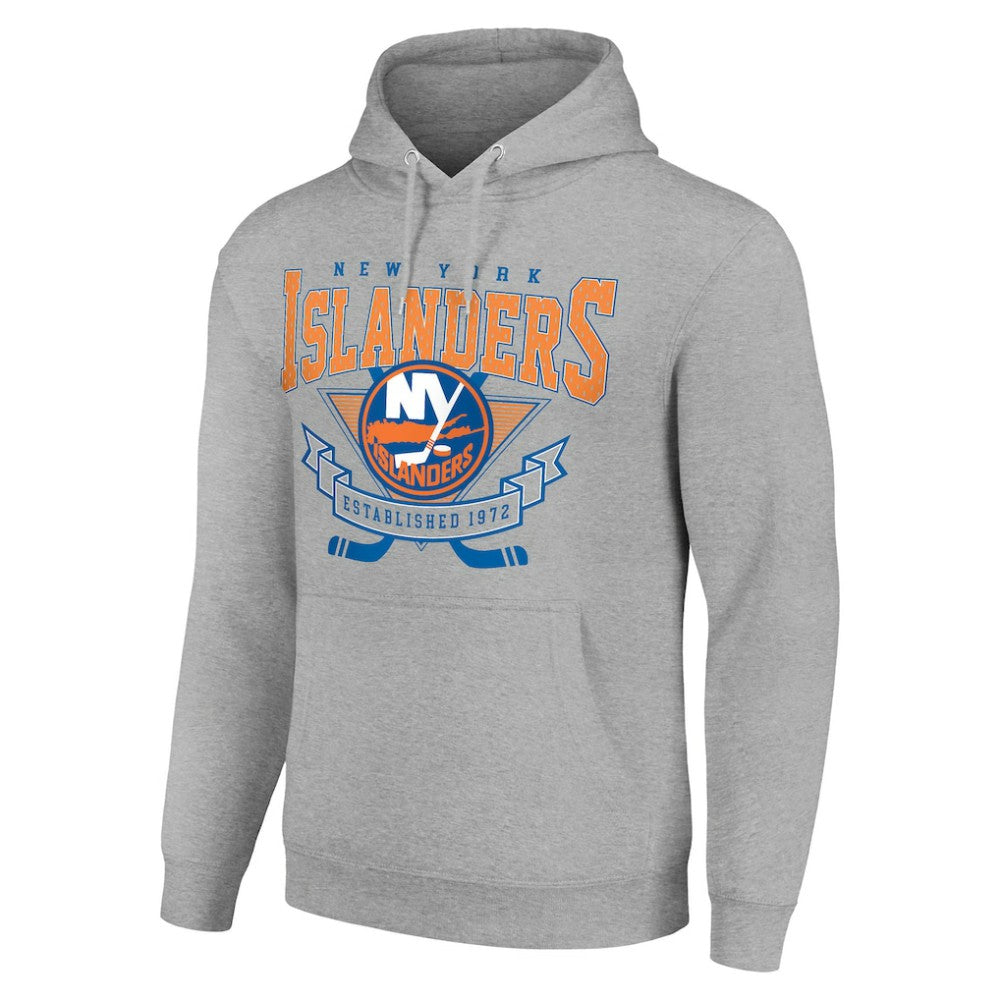 New York Islanders Starter Team Logo Graphic Fleece Tri-Blend Pullover Hoodie