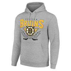 Boston Bruins Starter Team Logo Graphic Fleece Tri-Blend Pullover Hoodie