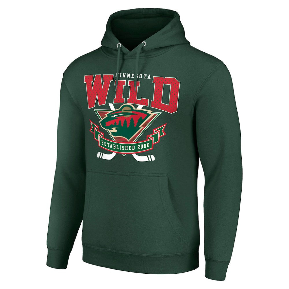 Minnesota Wild Starter Team Logo Graphic Fleece Tri-Blend Pullover Hoodie