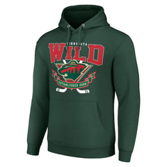 Minnesota Wild Starter Team Logo Graphic Fleece Tri-Blend Pullover Hoodie