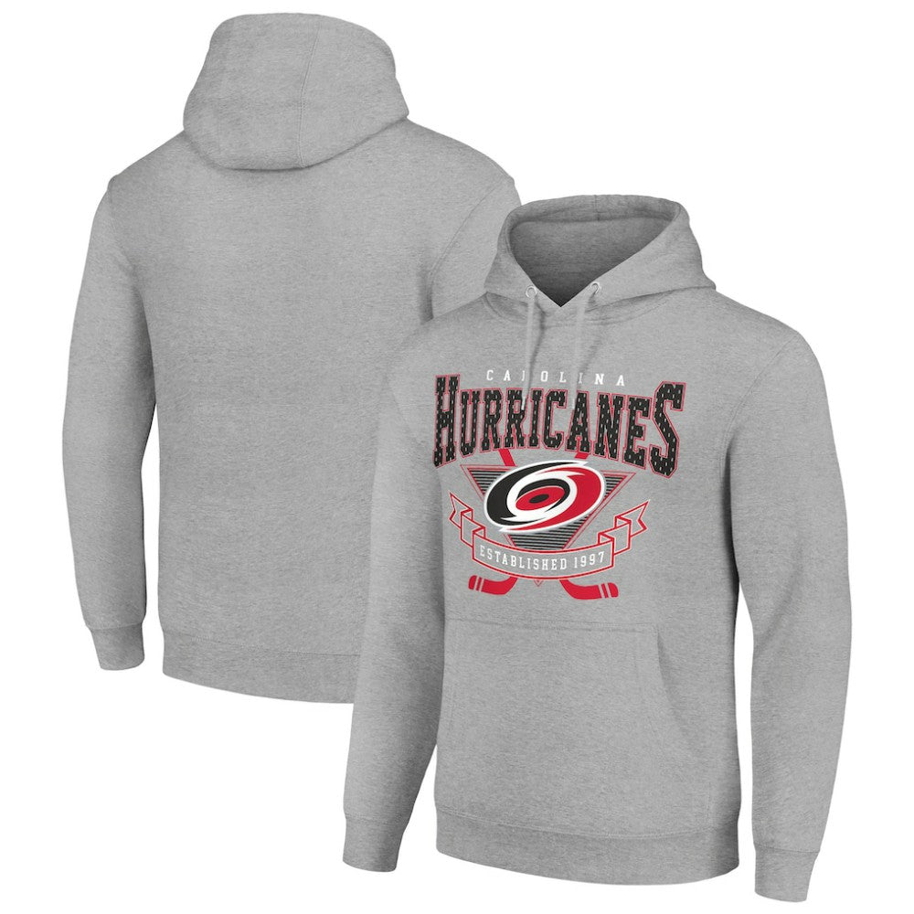 Carolina Hurricanes Starter Team Logo Graphic Fleece Tri-Blend Pullover Hoodie