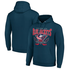 Columbus Blue Jackets Starter Team Logo Graphic Fleece Tri-Blend Pullover Hoodie
