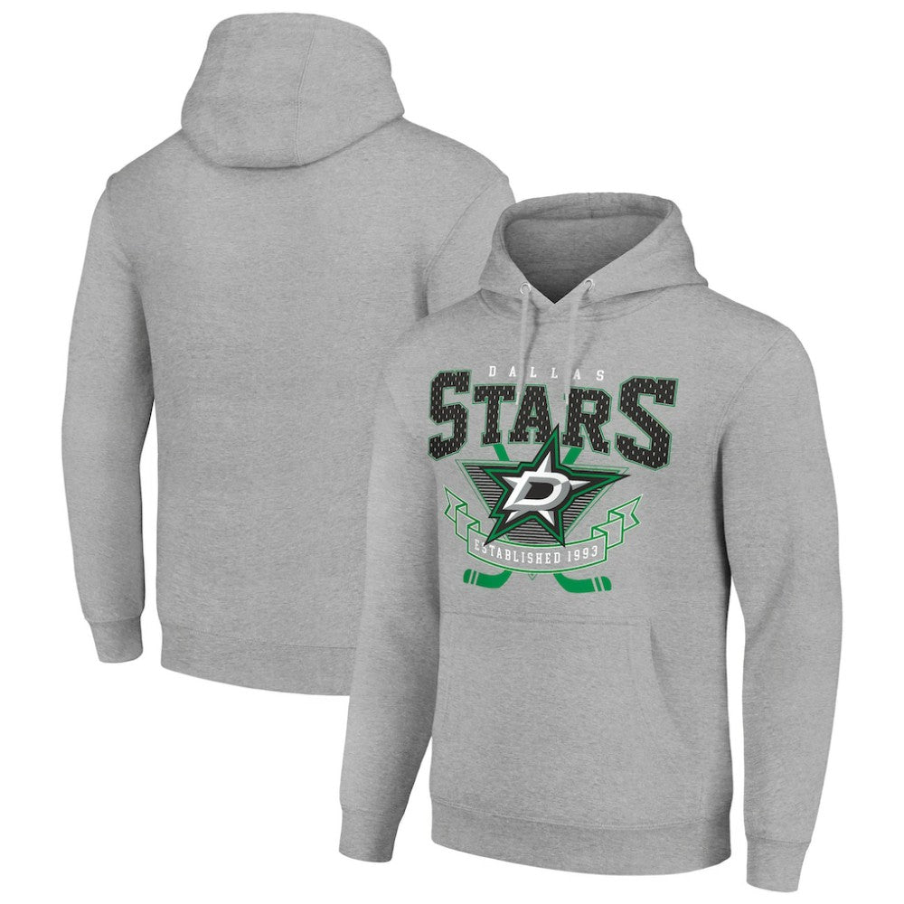 Dallas Stars Starter Team Logo Graphic Fleece Tri-Blend Pullover Hoodie