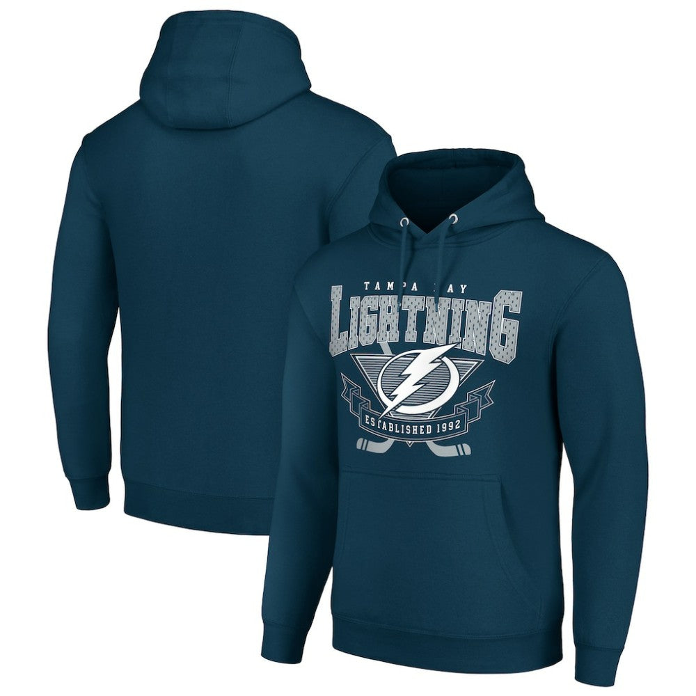 Tampa Bay Lightning Starter Team Logo Graphic Fleece Tri-Blend Pullover Hoodie