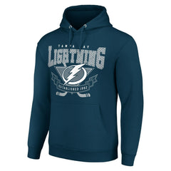 Tampa Bay Lightning Starter Team Logo Graphic Fleece Tri-Blend Pullover Hoodie