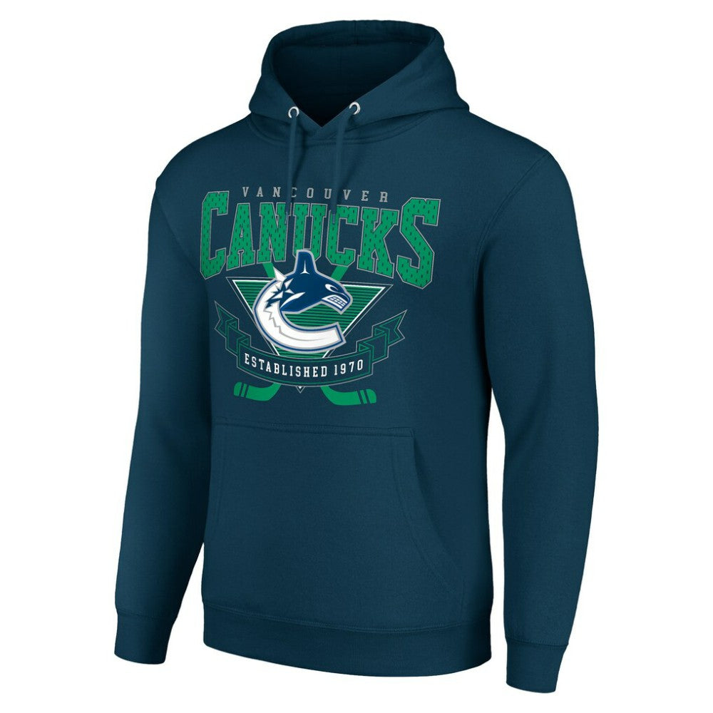 Vancouver Canucks Starter Team Logo Graphic Fleece Tri-Blend Pullover Hoodie
