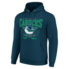 Vancouver Canucks Starter Team Logo Graphic Fleece Tri-Blend Pullover Hoodie