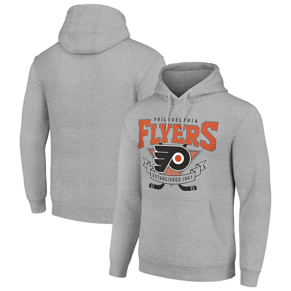 Philadelphia Flyers Starter Team Logo Graphic Fleece Tri-Blend Pullover Hoodie