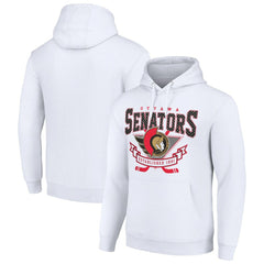 Ottawa Senators Starter Team Logo Graphic Fleece Tri-Blend Pullover Hoodie