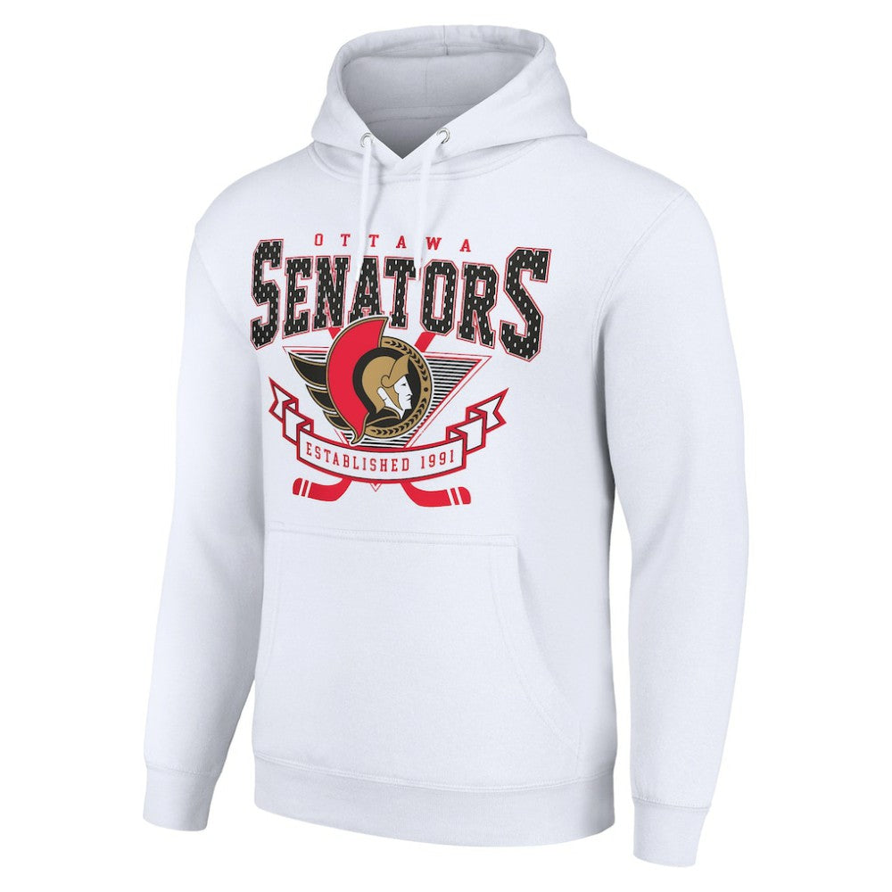Ottawa Senators Starter Team Logo Graphic Fleece Tri-Blend Pullover Hoodie
