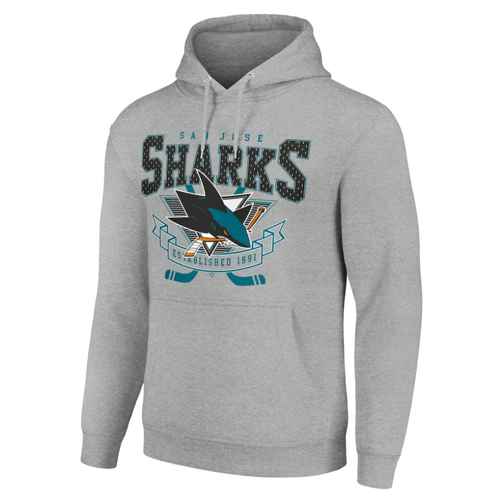 San Jose Sharks Starter Team Logo Graphic Fleece Tri-Blend Pullover Hoodie