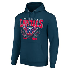Washington Capitals Starter Team Logo Graphic Fleece Tri-Blend Pullover Hoodie