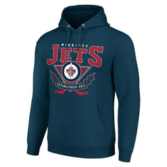 Winnipeg Jets Starter Team Logo Graphic Fleece Tri-Blend Pullover Hoodie