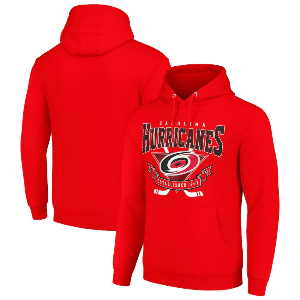 Carolina Hurricanes Starter Team Logo Graphic Fleece Tri-Blend Pullover Hoodie