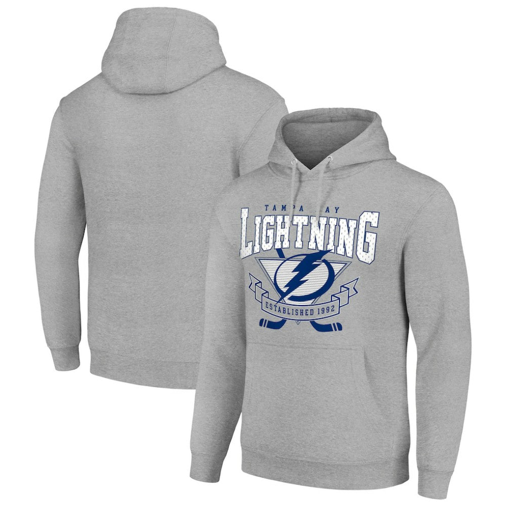 Tampa Bay Lightning Starter Team Logo Graphic Fleece Tri-Blend Pullover Hoodie