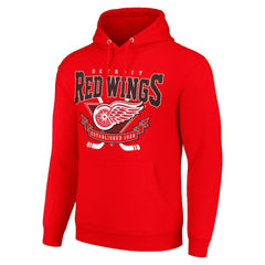 Detroit Red Wings Starter Team Logo Graphic Fleece Tri-Blend Pullover Hoodie