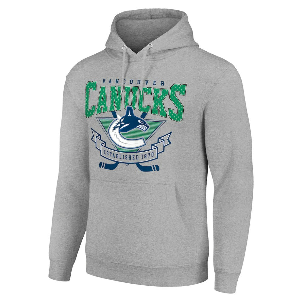Vancouver Canucks Starter Team Logo Graphic Fleece Tri-Blend Pullover Hoodie