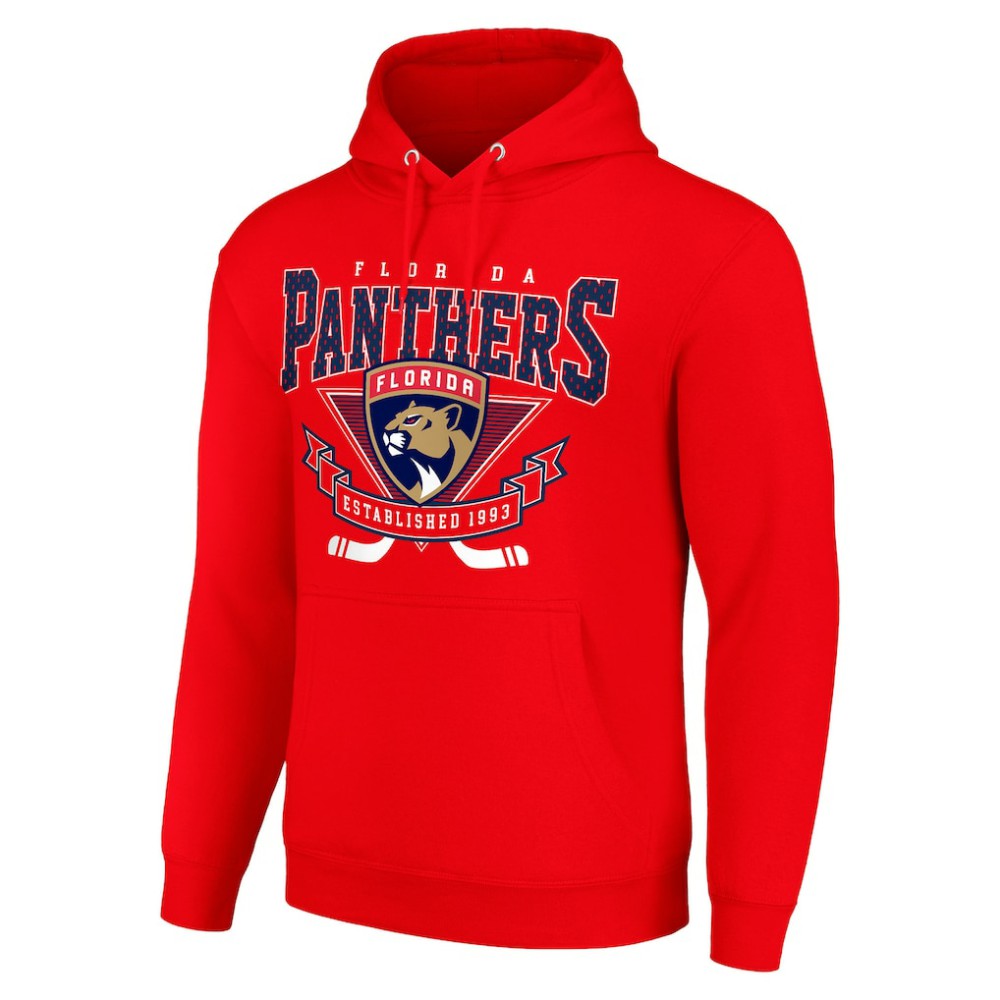 Florida Panthers Starter Team Logo Graphic Fleece Tri-Blend Pullover Hoodie