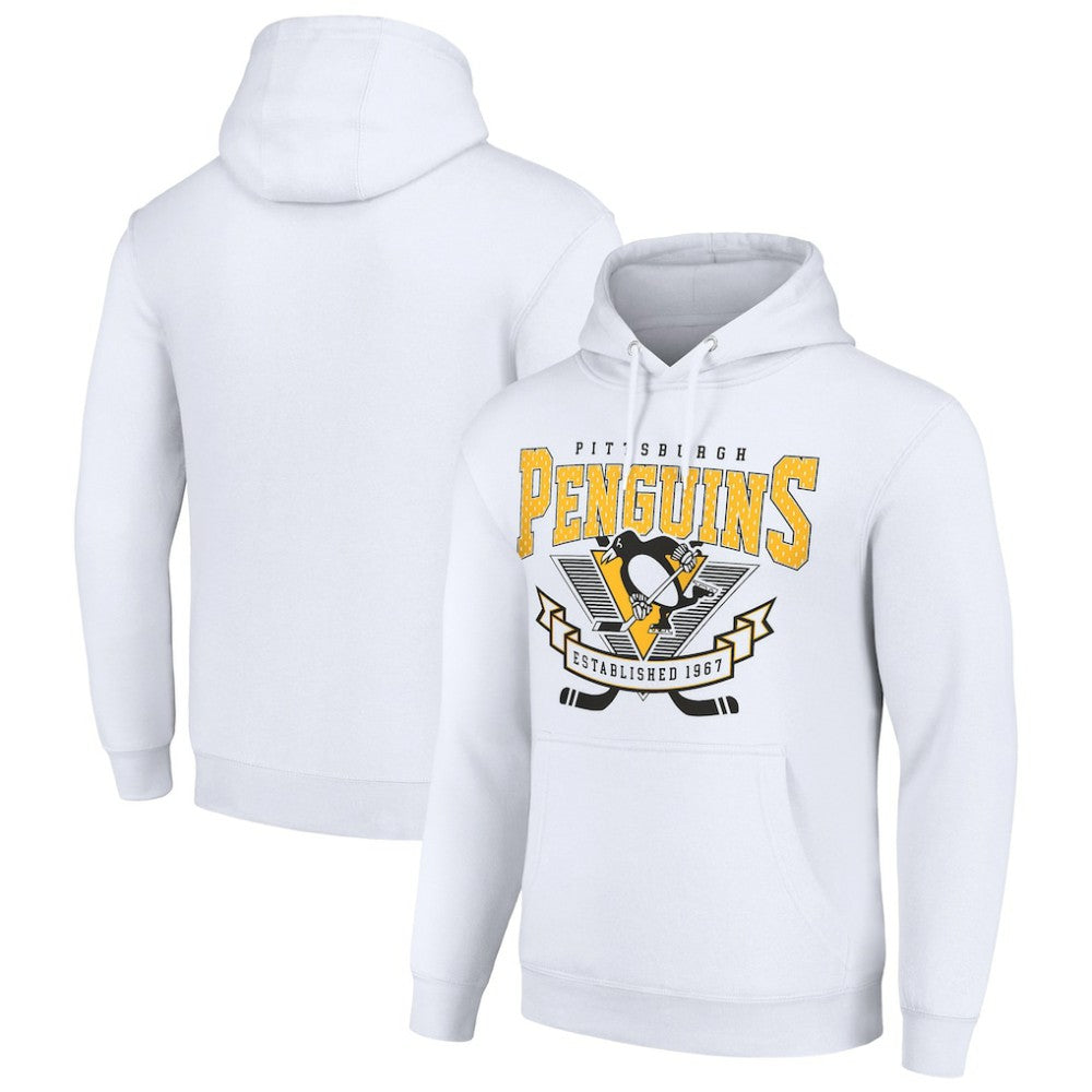 Pittsburgh Penguins Starter Team Logo Graphic Fleece Tri-Blend Pullover Hoodie
