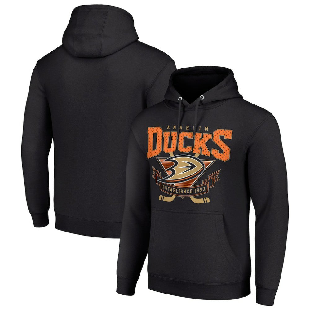 Anaheim Ducks Starter Team Logo Graphic Fleece Tri-Blend Pullover Hoodie