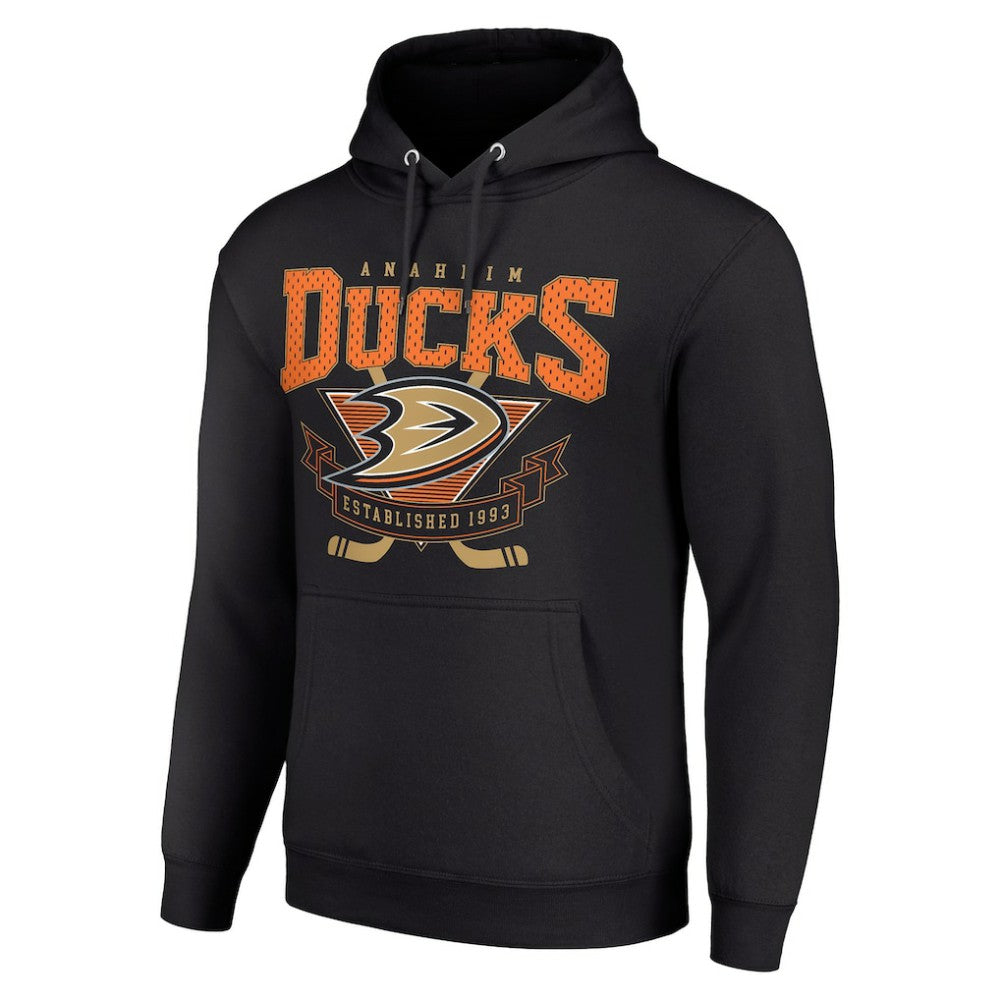 Anaheim Ducks Starter Team Logo Graphic Fleece Tri-Blend Pullover Hoodie