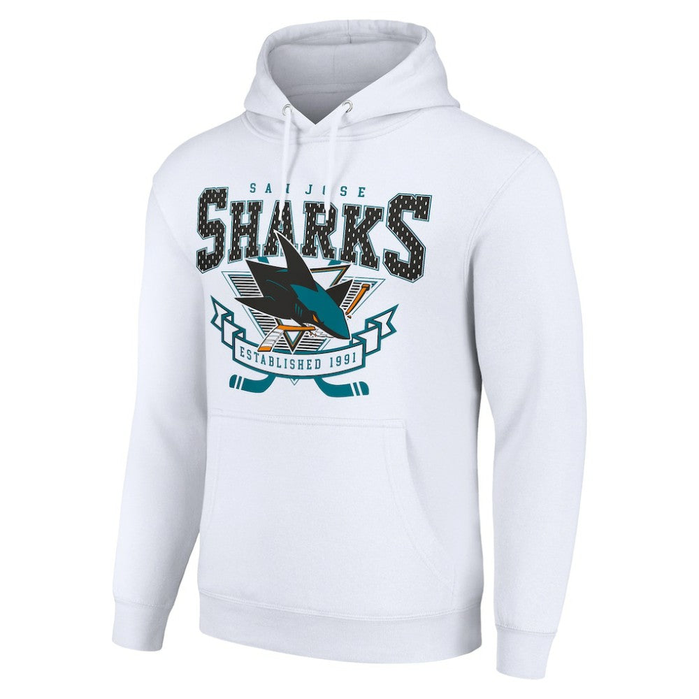 San Jose Sharks Starter Team Logo Graphic Fleece Tri-Blend Pullover Hoodie