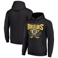 Boston Bruins Starter Team Logo Graphic Fleece Tri-Blend Pullover Hoodie