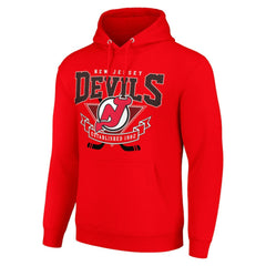 New Jersey Devils Starter Team Logo Graphic Fleece Tri-Blend Pullover Hoodie